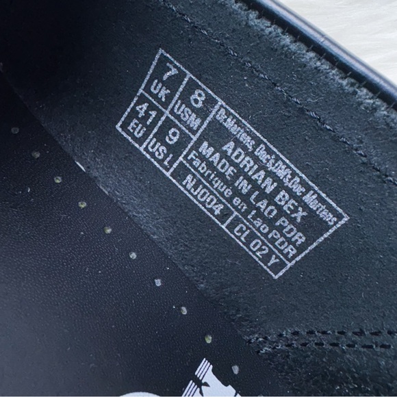 Dr. Martens Adrian Bex Smooth Leather Tassel Loafer Black Stitching Size 9 Women - Picture 9 of 10